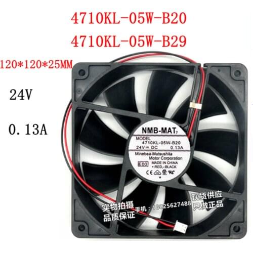 Original NMB 12025 4710KL-05W-B20 B29 24V 0.13A 12CM stall warning inverter fan