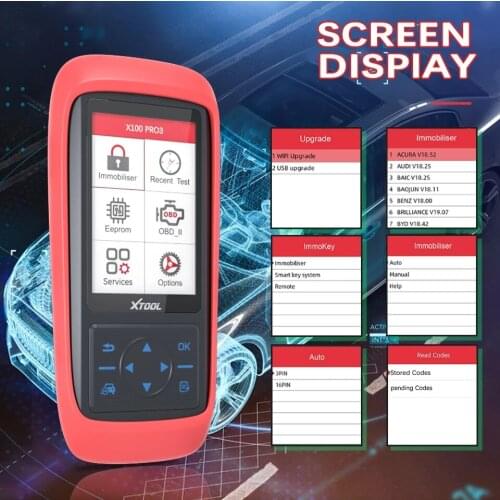 X100 PRO3 Car Key Programmer OBD2 Code Reader Tools X100 PRO2 Update With EPB,ABS,TPS Special Functions Free Shipping