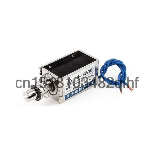 DC 12V 42N 10mm Pull Open Frame Wired Electromagnetic Linear Solenoid