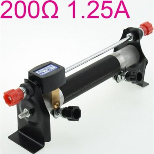 Sliding rheostat 200ohms 1.25A Adjustable Varistor Physical electrical resistance equipment for study
