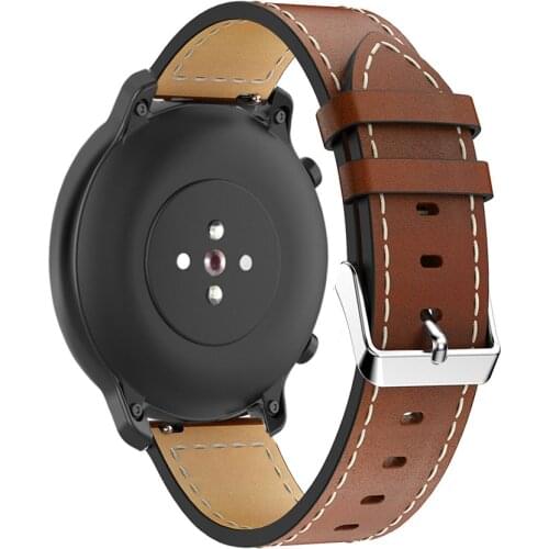 Leather Replacement WatchStrap Band For Huawei Watch GT 2 42mm 46mm Bracelet band For Samsung Galaxy Watch 42mm 46mm watchbands