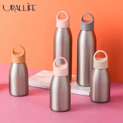 Jordan&Judy 230ml/450ml Stainless Steel Water Bottle Lightweight Thermos Vacuum Cup Camping Travel Portable Insulated Cup