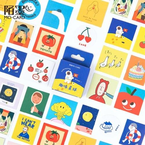 Fun Planet Stationery Stickers Kawaii Paper Stickers Scrapbooking Decoration Stickers Label Daily Planner DIY Student Supplies