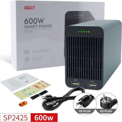2019 New ISDT SP2425 600W 24V 25A Smart Control power w/ LED USB Charging for RC Models Rc battery Industrial Power Supply Unit