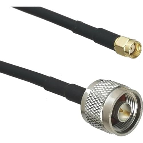 1Pcs Cable N Male Plug to RP-SMA Male Jack straight Connector RG58 RF Jumper pigtail 6inch~50M