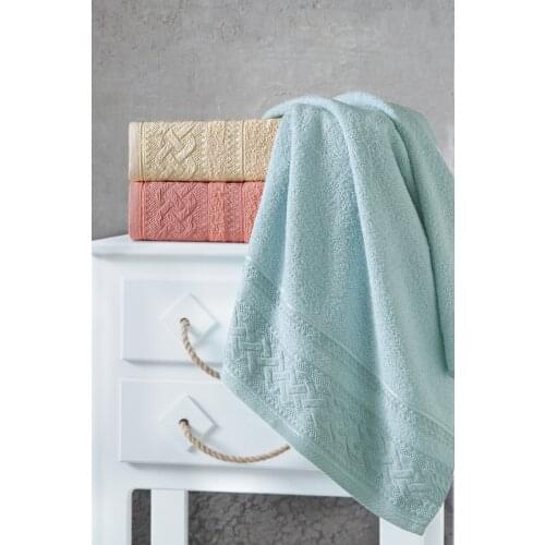 100 cotton Extra Soft 3'lü Towel 50x90 adult absorbent fabric coral towel for home bathroom towel sets