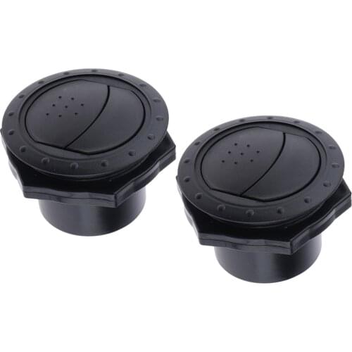 2pcs 2.36 x 2.55 inch Round Air Vent Louver, Air Conditioner Deflector Grill Cover for Marine Boat RV Caravan Car - Black