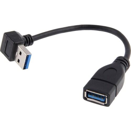 20cm USB 3.0 Right / Left /Up/Down Angle 90 Degree Extension Cable Male To Female Adapter Cord USB Cables
