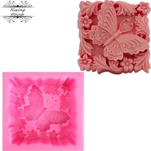 3D butterfly silica gel mold DIY handicraft soap mold food grade chocolate fudge Kitchen Baking tool