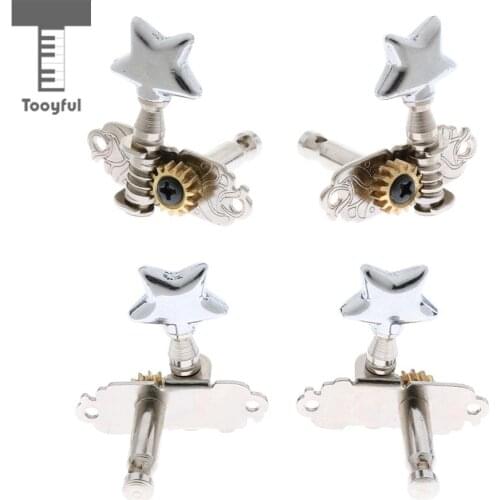 4pcs Guitar Tuning Pegs Keys Star-shaped Machine Head for 4-String Guitar