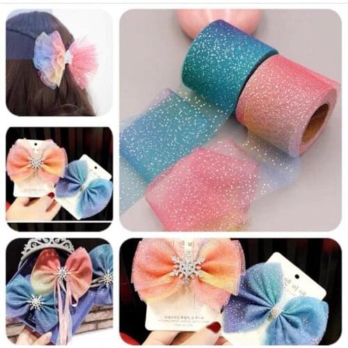 5Yards/Roll Organza Stain Ribbon for DIY Crafts Wedding Party Decoration Cake Gift Bow Packaging Ribbon Handmade Bowknot