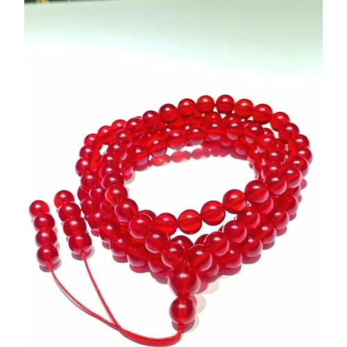 8mm korla blood Czech meteorite glass meteorite impact glass 108 bead bracele