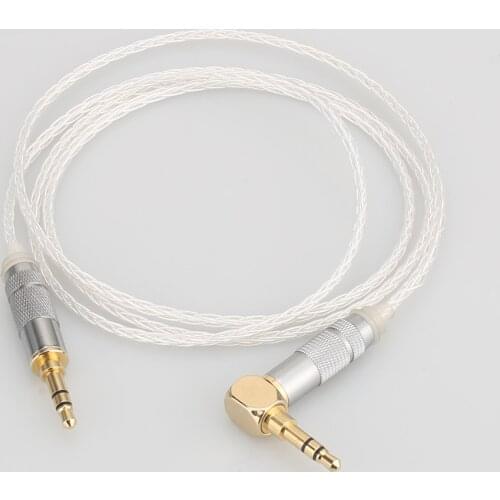 Audiocrast 8 Cores Silver Plated 3.5mm to 3.5mm Upgrade Cable for Philips shp9500 Fidelio X2 X1 MDR-1A AH-MM400
