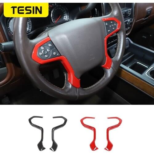 Car Stickers for Chevrolet Silverado Car Steering Wheel Decoration Cover Stickers Accessories for Chevrolet Silverado 2014-2018