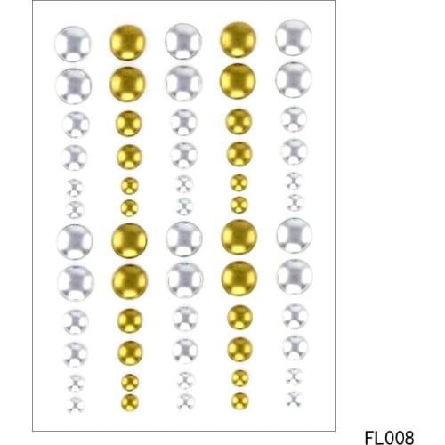 AZSG Sugar Sprinkles Self-adhesive Enamel Dots Resin Sticker for Scrapbooking/ DIY Crafts/ Card Making Decoration FL-001