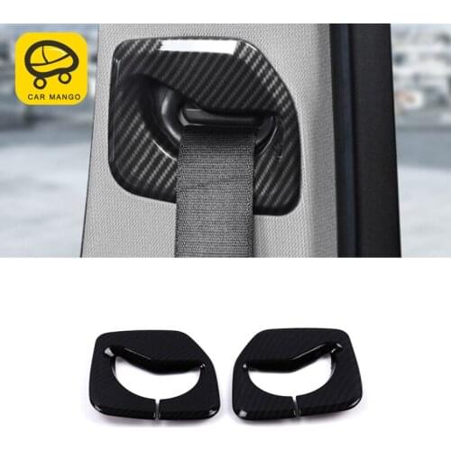 CARMANGO For BMW 1 Series F20 F21 2012-2019 Auto Car-styling Seat Safety Belt Panel Frame Trim Sticker Cover Interior Accessory