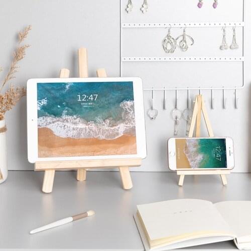 Solid Wooden Foldable Desktop Ipad Phone Holder School Office Desk Decoration Artifact Folding Easel Tablet Pc Stand Book Holder