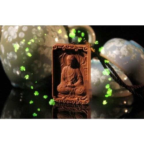 Tallado en madera blessing safe card, da un regalo, adornos de escritorio para decoración del hogar