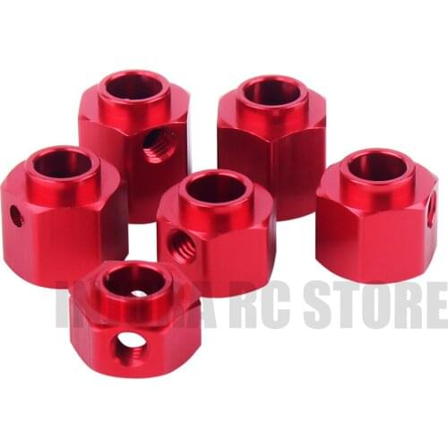 Red/Black Metal TRX4 12MM Wheel Hex Hub for 1:10 RC Crawler Traxxas TRX-4 Multiple Sizes Thickness 4PCS/Set