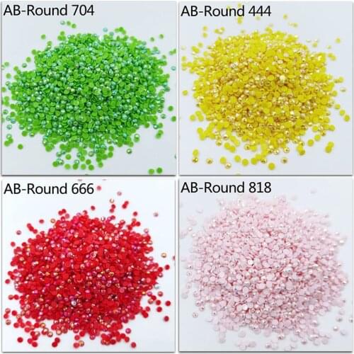 2021 New AB Stone Round Drills For DIY Diamond Painting Embroidery Rhinestone Colorful Mosaic Many Color Shinning