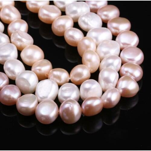Natural Freshwater Pearl Irregular White / Pink / Purple For Making Necklaces Bracelets And Earrings 10-11mm