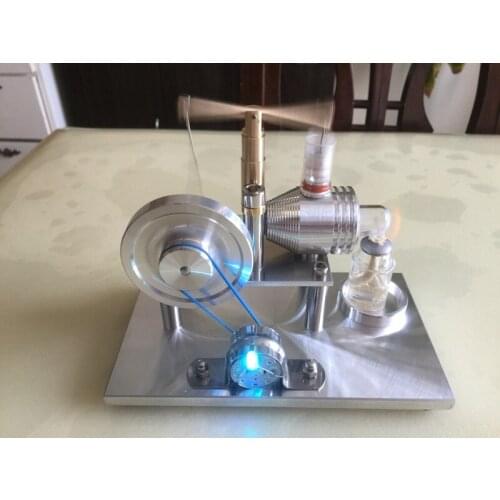 2016 New DIY Hot Air balance type Stirling Engine Model Generator Motor with LED Light birthday gift Toys