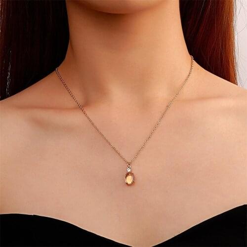 Moonstone Necklace New Scissor Shower Dangle Women Pendant Necklace Alloy Trendy Female Birthday Jewelry Gift Party