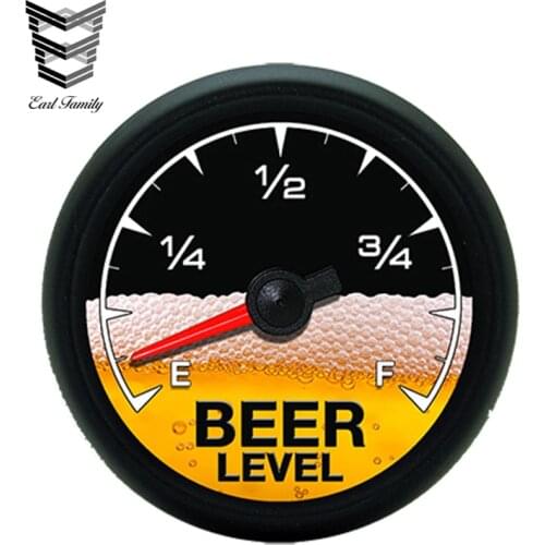EARLFAMILY 13cm x 13cm Car Styling Beer Meter Gauge Car Sticker Drinking Cooler Cup Mug Tumbler Graphics Waterproof Accessories