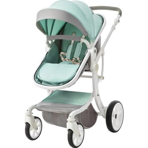 Teknum 2 in 1 High Landscape X Design Baby Stroller newborn baby pram Six Free Gift free Ship 0-3 year Leather baby Pram