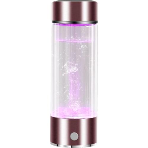 USB 400ML Hydrogen Generator Rich Water Bottle Electrolysis Energy Maker lonizer Electrolysis Pure H2 Cup Multi-colored Lights