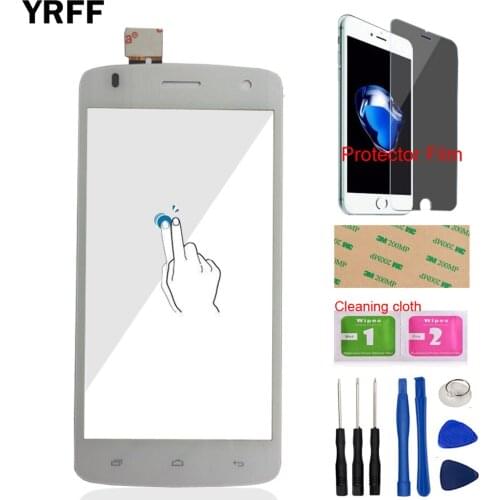 5.0'' Front Glass Touch Screen Digitizer Panel Glass Lensor For Fly IQ 4503 Quad ERA Life 6 IQ4503 Tools Protector Film Adhesive