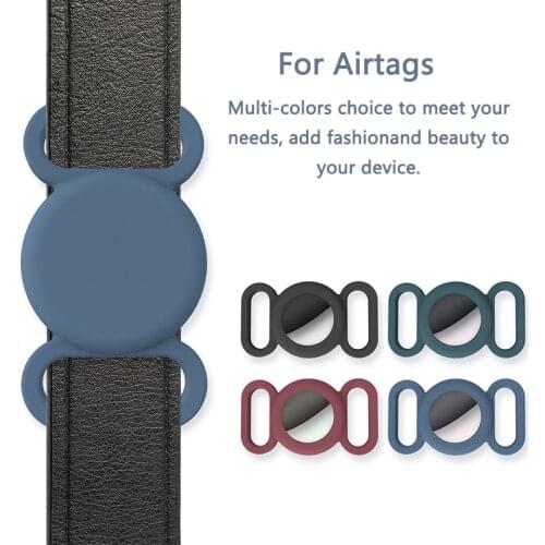 Pet Silicone Protective Case For Apple Airtag GPS Finder Dog Cat Collar Loop Holder Protective Sleeve Pet Accessories 2021