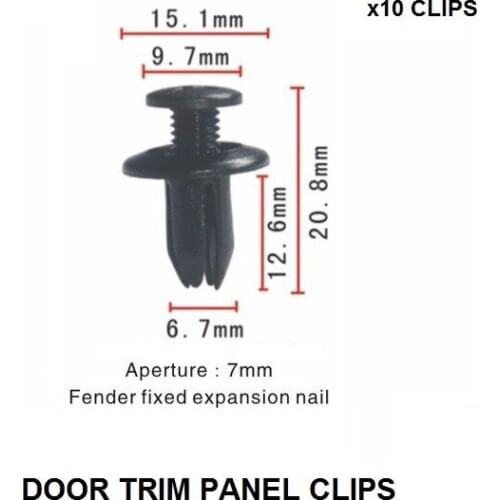 DOOR MOULDING TRIM STRIP CLIPS RUBSTRIP X10 Plastic Clips NEW