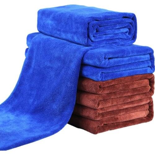 1Pc New 60*160 Blue Brown Large Size Car Wash Special Cleaning Cloth Car Towel Absorbent Towel Superfine Fiber Thickened Towel