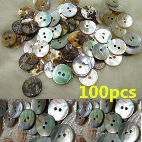 100PCS/Lot 10mm Round Shell Sewing Buttons 2 Hole Button Natural Shell Buttons Color Japan Mother Of Initation Pearl Buttons