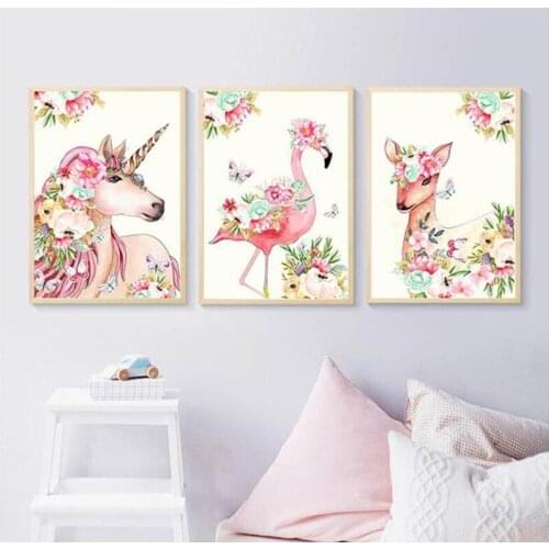 3 pcs Diamond embroidery unicorn Flamingo deer full square drill mosaic round daimond painting diamant picture NurseryZP-1825