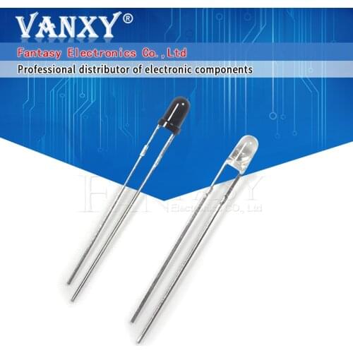 50pairs 3mm 940nm LEDs infrared emitter and IR receiver diodes EACH 50PCS