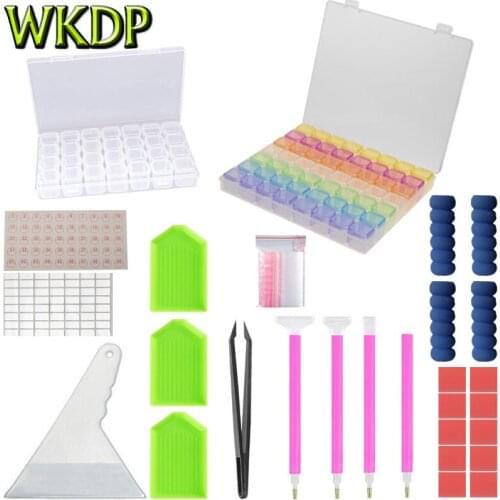 5D Diamond Embroidery Accessories Tools Kits Boxes Cross Stitch Cases Storage Organizer Beads Container