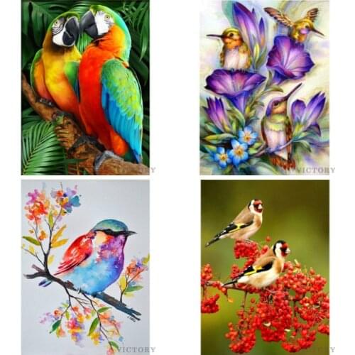 5D Diamond Painting Vogels Parrot Diamond Mosaic Birds Diy Full Round Diamond Embroidery Cross Stitch Rhinestone Home Decor