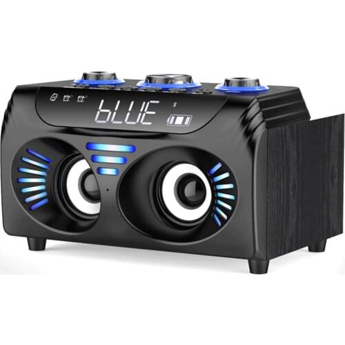 Bluetooth Speakers Party Lights Loud Portable Wireless Desktop Speaker Subwoofer Stereo Sound Deep Bass FM Radio Alarm Clock