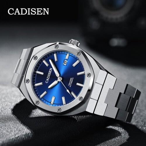 42MM CADISEN Mens NH35A Movement Watch Luxury Mechanical Automatic Sapphire Glass Top Brand Watches Leisure Business Waterproof