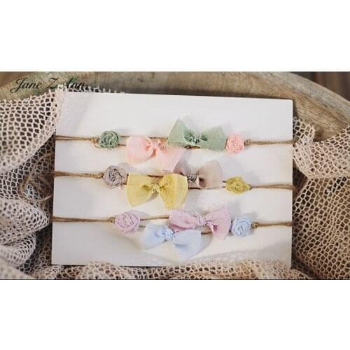 Two color butterfly hair headdress baby 100 day old 1 year newborn photography props baby session shooting accessories