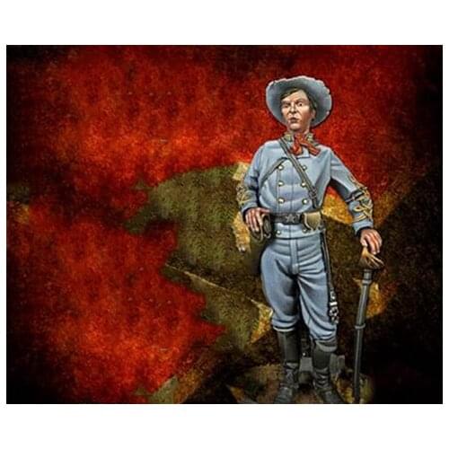 New Unassembled 1/24 72mm ancient officer man stand Resin Figure Unpainted Model Kit