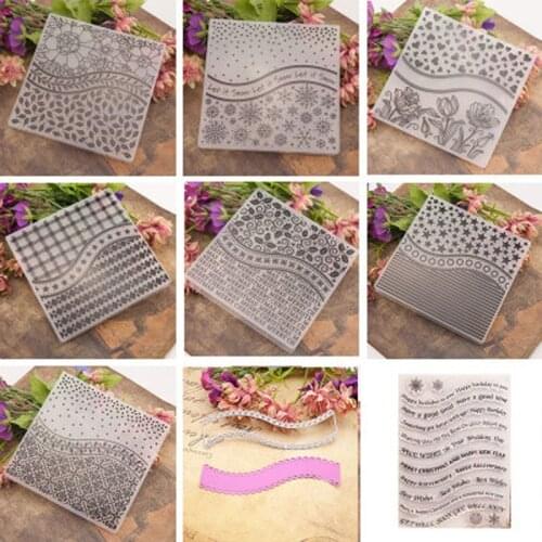 KLJUYP New Plastic Embossing Folders for DIY Scrapbooking Paper Craft/Card Making Decoration Supplies 080
