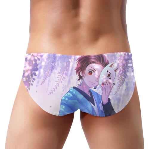 Summer Men Swimsuit Ghost Blade triangle Trunks Sexy Low Waist Swimwear Fashion Beach Surf Board Shorts