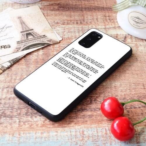 For Samsung Galaxy For what its worth - F Scott Fitzgerald quote Soft TPU border Samsung Galaxy Case