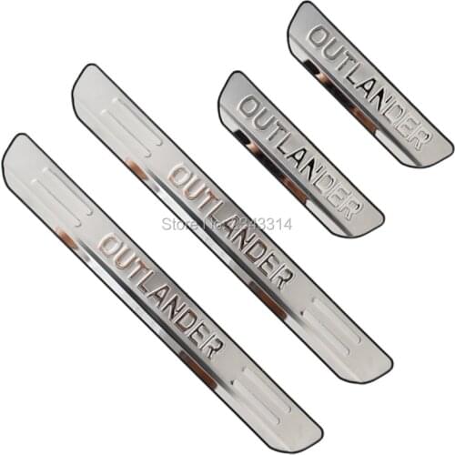 For Mitsubishi OUTLANDER 3 2013-2020 Accessory Stainless Door Sill Kick Scuff Plate Guard Pedal Protector Trim Cover Car Styling