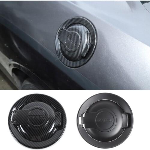 NHAUTP 1Pcs ABS Car Styling For Dodge Challenger Fuel Tank Cap Trim Sticker Cover Matte Black/Carbon Fiber Grain 2009