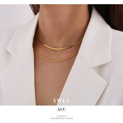 51930 hanzhishang new snake bone multi-layer Necklace creative personalized gold alloy clavicle chain