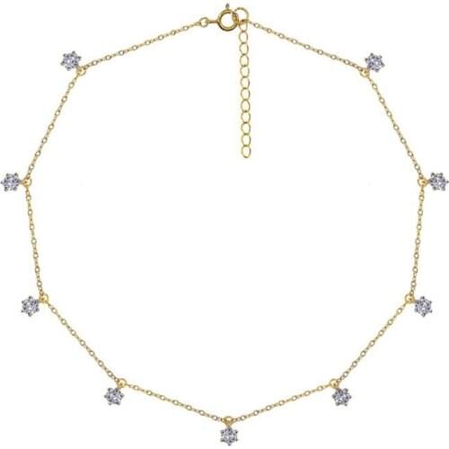 Prevention Allergies 925 Silver New Ladies Necklace Bohemian Style Fashionable Simple And Generous Adjustable Length 35cm-44cm